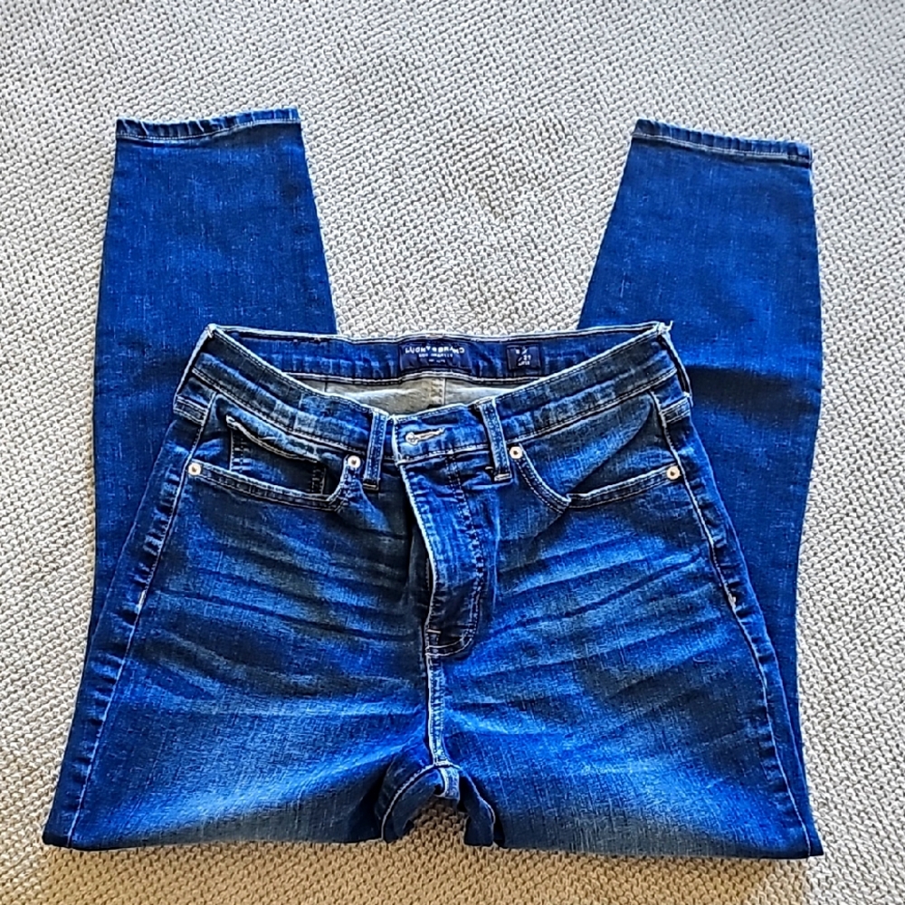 Lucky Bridgette High Rise Skinny Blue Denim Jeans 8
